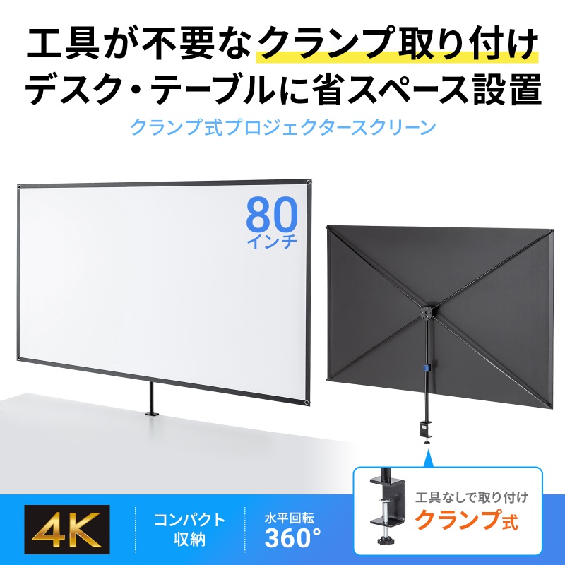 SANWA SUPPLY（サンワサプライ） プロジェクター スクリーン 80インチ