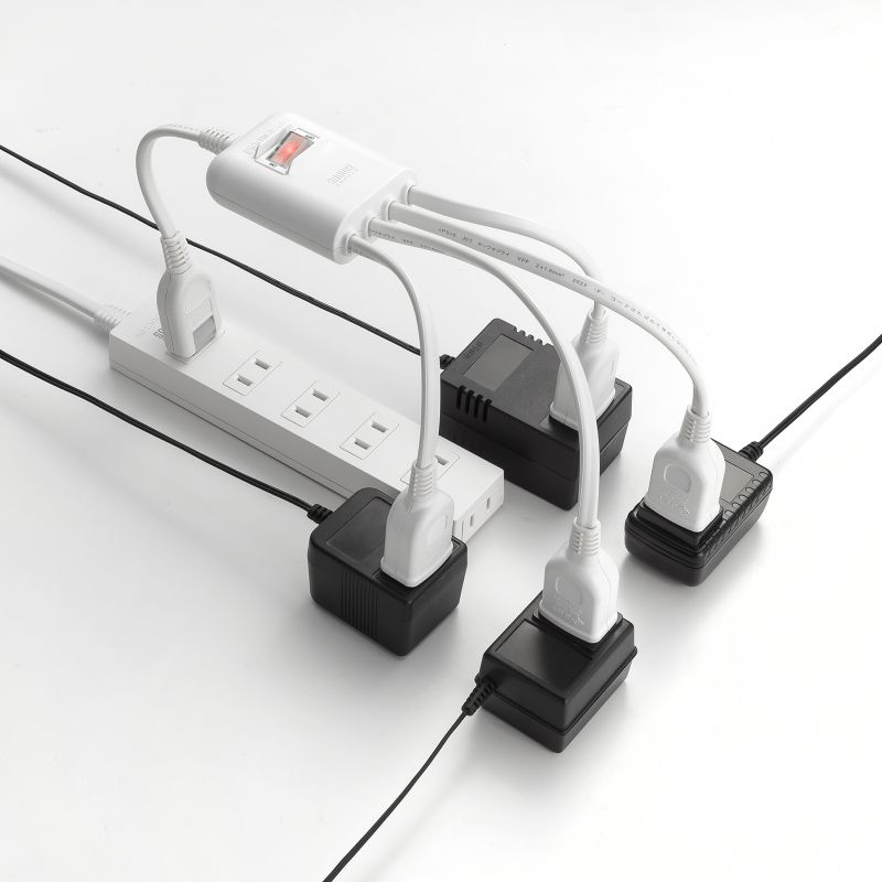SANWA SUPPLY（サンワサプライ） 延長コード 短い 4個口 ACアダプタ