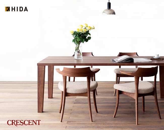 飛騨産業 クレセント ダイニング チェア 食堂椅子 SG240AU 肘付き セミ