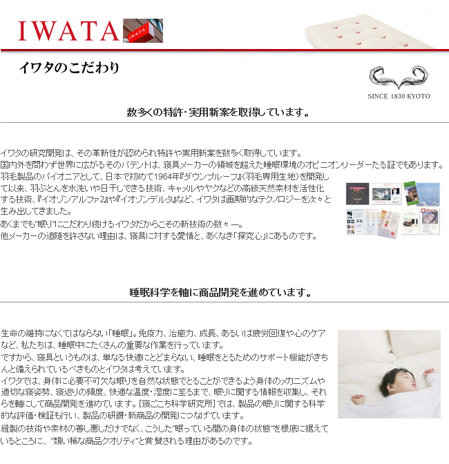 イワタ キャメルピロー4.0センチ厚 枕 ふとん ベッド 京都 IWATA :iwa