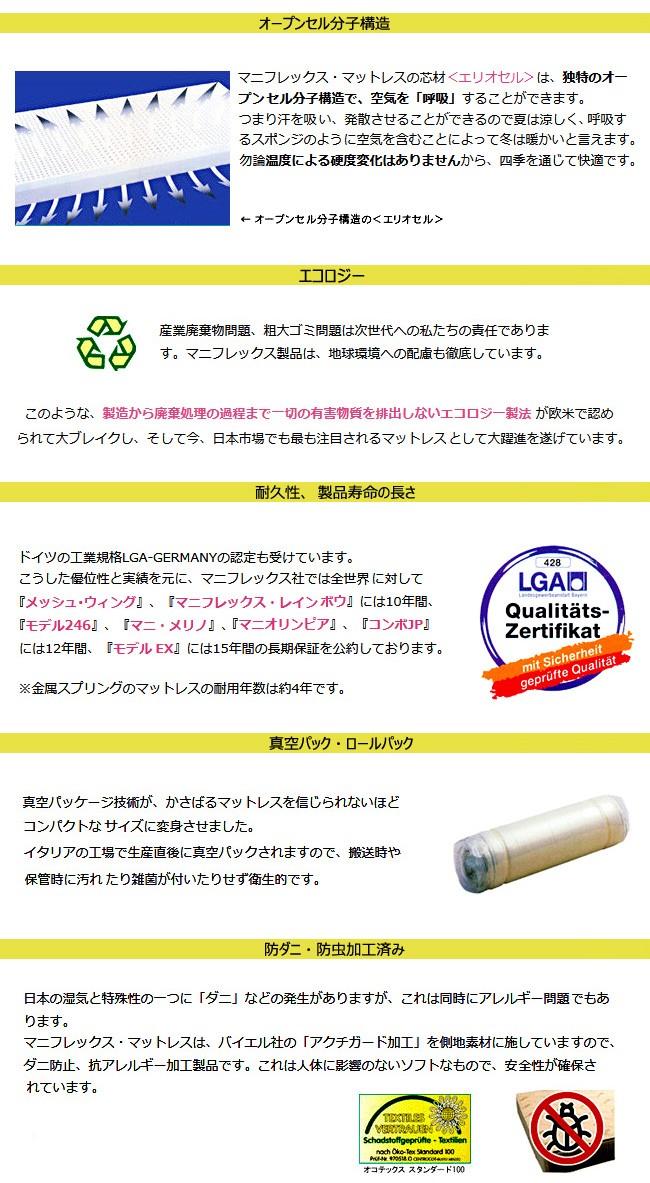 シーザーウイング マニフレックス 限定柄 三つ折りマット 送料