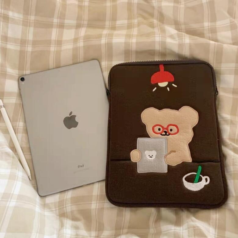 タブレットケース ポーチ かわいい 韓国 くま iPad Pro Air 11インチ