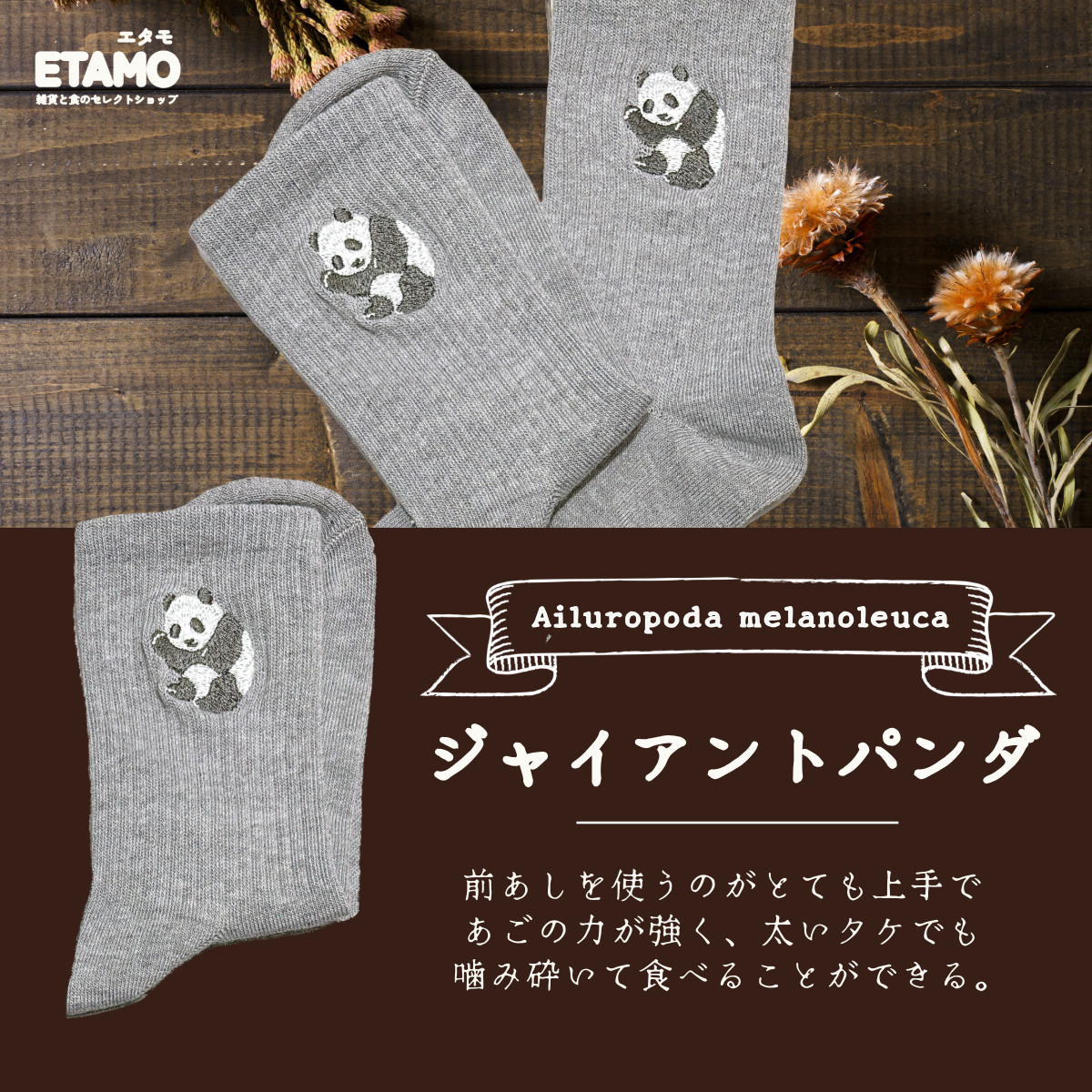 靴下 ワンポイント かわいい 刺繍 動物 クルーソックス レディース 黒