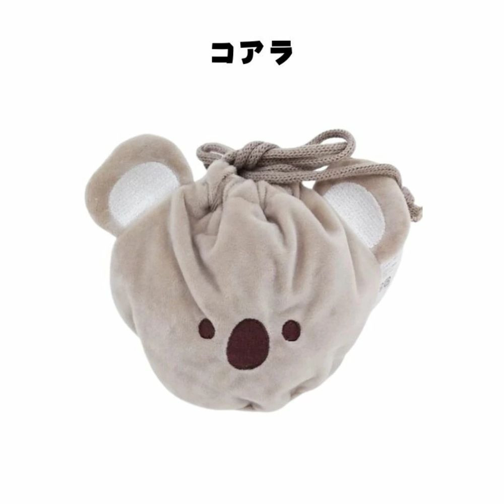 ぬいぐるみ 巾着 ポーチ アニマル ゴリラ ミニチュアシュナウザー 巾着