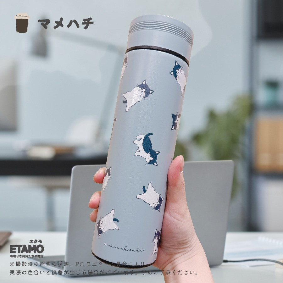 ステンレスボトル 保温 保冷 450ml 犬 猫 雑貨 通学 通勤 水筒 魔法瓶