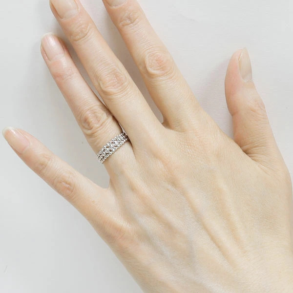リング 18金 ダイヤ トリロジー 天然ダイヤモンド k18ゴールド 結婚