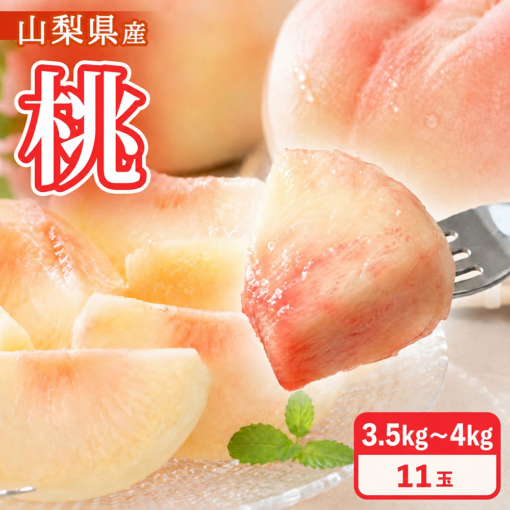 桃 山梨県産 秀品 11個 3.5kg~4kg 白鳳 白桃 なつっこ 夢しずく ゆめ