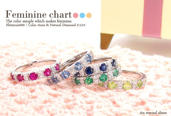 指輪 エメラルド ダイヤモンド 0.12ct ハーフエタニティリング リング