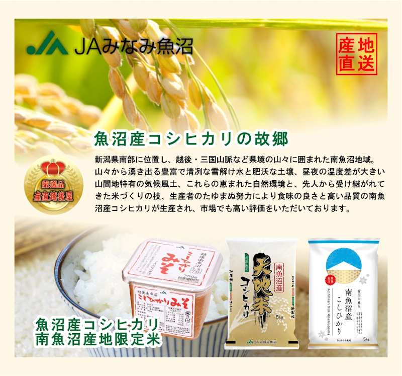 令和６年産 新米 コシヒカリ 30kg 玄米 特Ａ地区 魚沼産 新潟県 南魚沼 JAみなみ魚沼農協 天地米 送料無料【お米 こしひかり ギフト  グルメ】 : siozawa-30g : 産直越後屋 - 通販 - Yahoo!ショッピング