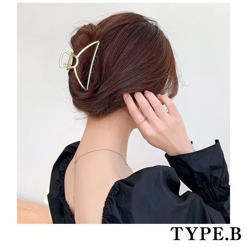 最高品質の バンスクリップ ヘア 髪留め 髪飾り 大きめ ブラック ゴールド 韓国 クリップ