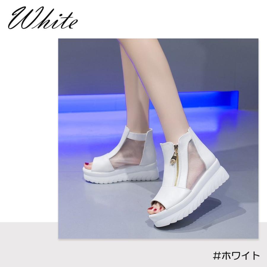 サマーブーツ メッシュ レディース 厚底 厚底サンダル 歩きやすい 疲れ