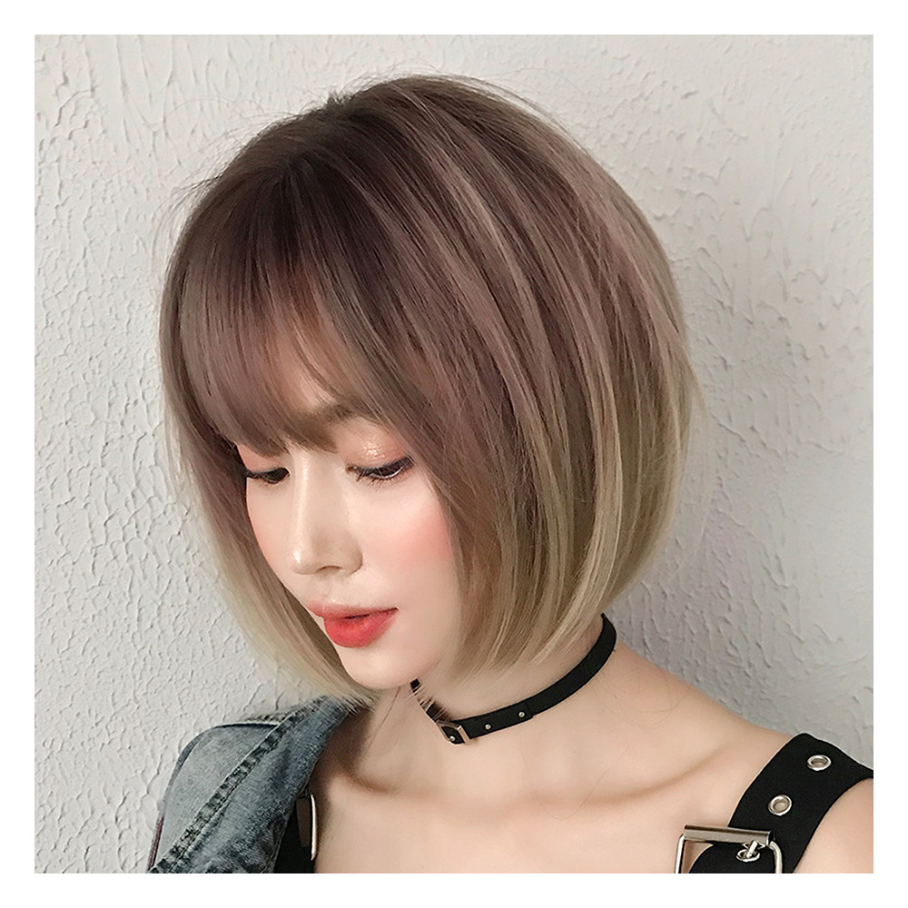 楽天市場】フルウィッグ レディースショート ボブ 自然 普段使い