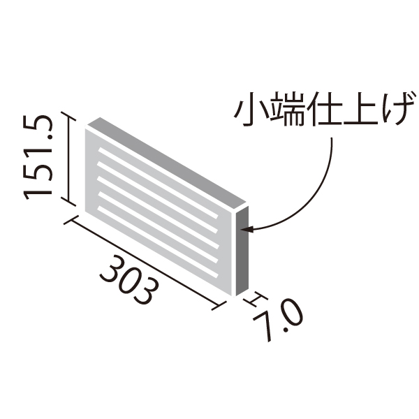 予約受付中】 エコカラットプラス ラフセメント 606×151角平(リブ面