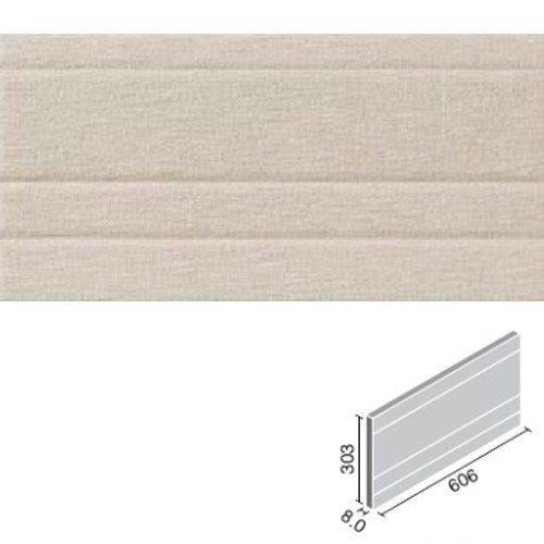 エコカラットプラス ファブリコ 606×303角平(レリーフ) ECP-630 FBR2N ベージュ タイル(10ケース)　  LIXIL INAX