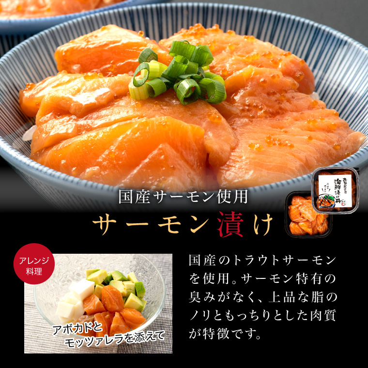 ギフト 海鮮丼 ギフト 4種 4パック (約8食分) 海鮮丼の具 冷凍 海鮮漬けサーモン マグロ イカ ブリ 国産 セット 送料無料 プレゼント (( 冷凍)) :zukeset4:福井のカニ・干物専門店 越前宝や - 通販 - Yahoo!ショッピング