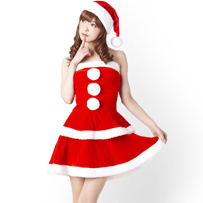 Rady クリスマス サンタコスチューム サンタコス ブラック 黒