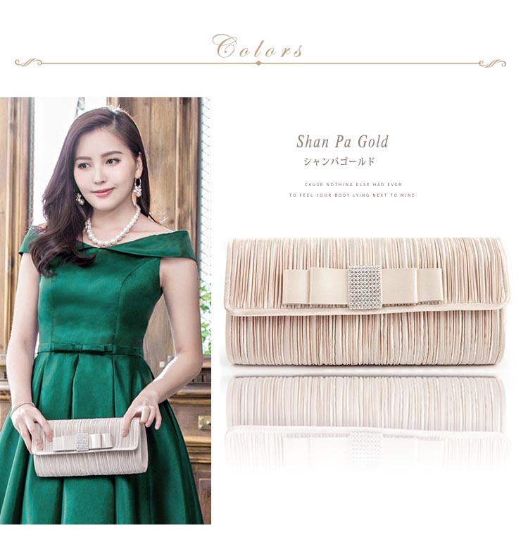 バック パーティー 結婚式サブバッグ 冠婚葬祭 BAG フォーマル フォーマルバック 大きめ がま口 サテン ディナー 食事会 収納力抜群 結婚式サブバッグ