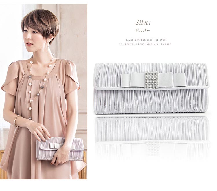 バック パーティー 結婚式サブバッグ 冠婚葬祭 BAG フォーマル フォーマルバック 大きめ がま口 サテン ディナー 食事会 収納力抜群 結婚式サブバッグ