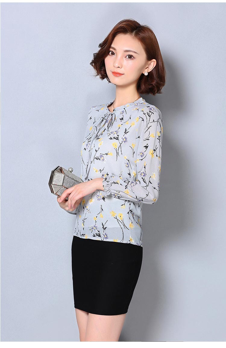 レディース シャツ トップス ブラウス シフォン 長袖 花柄 チュニック フラワー レトロ柄 袖フリル ボルトネック ブラウス 7分袖 通勤 オフィス 長袖 半袖 20代 30代 40代