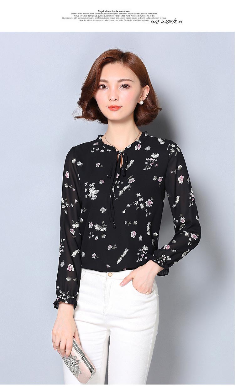 レディース シャツ トップス ブラウス シフォン 長袖 花柄 チュニック フラワー レトロ柄 袖フリル ボルトネック ブラウス 7分袖 通勤 オフィス 長袖 半袖 20代 30代 40代