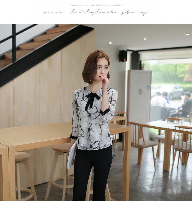 レディース シャツ トップス ブラウス シフォン 長袖 花柄 チュニック フラワー レトロ柄 袖フリル ボルトネック ブラウス 7分袖 通勤 オフィス 長袖 半袖 20代 30代 40代