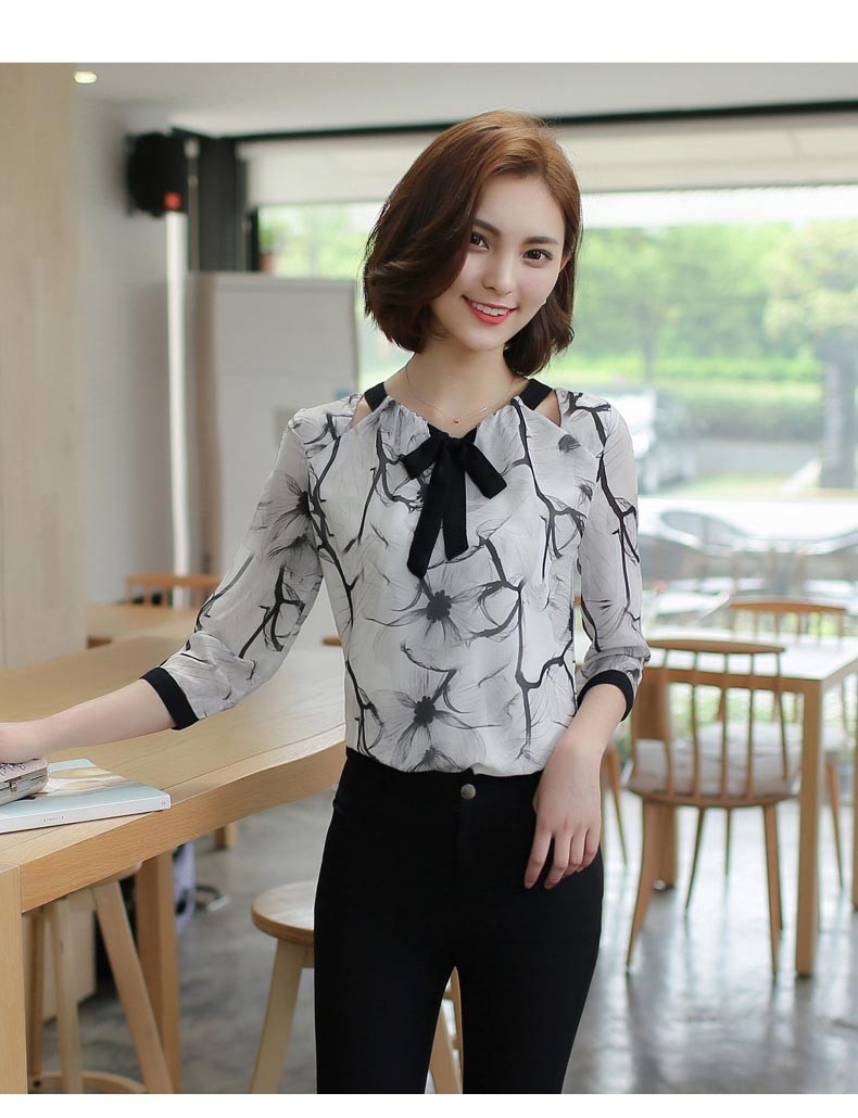 レディース シャツ トップス ブラウス シフォン 長袖 花柄 チュニック フラワー レトロ柄 袖フリル ボルトネック ブラウス 7分袖 通勤 オフィス 長袖 半袖 20代 30代 40代