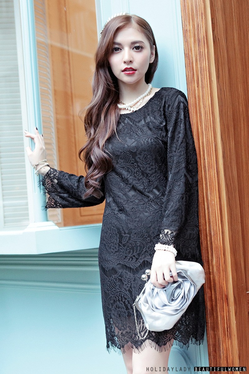 パーティードレス 結婚式 ワンピース ドレス レース 大きいサイズ フォーマル 二次会 披露宴 フリル ミセス 袖あり 服 20代 30代 40代 50代 春秋冬