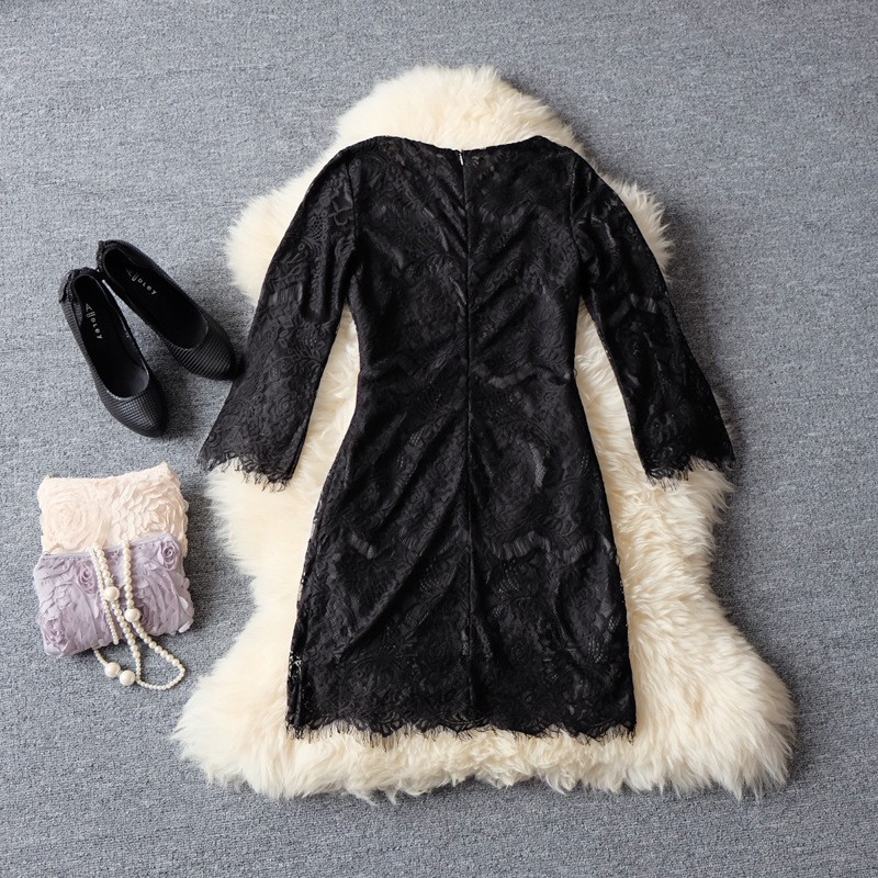 パーティードレス 結婚式 ワンピース ドレス レース 大きいサイズ フォーマル 二次会 披露宴 フリル ミセス 袖あり 服 20代 30代 40代 50代 春秋冬