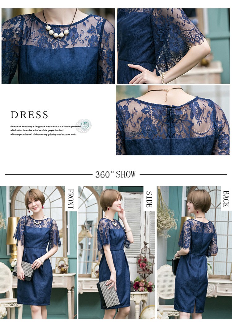 パーティードレス 結婚式 ワンピース ドレス レース 大きいサイズ フォーマル 二次会 披露宴 フリル ミセス 袖あり 服 20代 30代 40代 50代 春秋冬