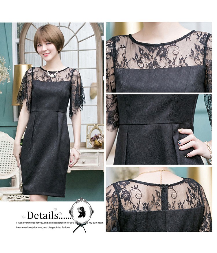 パーティードレス 結婚式 ワンピース ドレス レース 大きいサイズ フォーマル 二次会 披露宴 フリル ミセス 袖あり 服 20代 30代 40代 50代 春秋冬