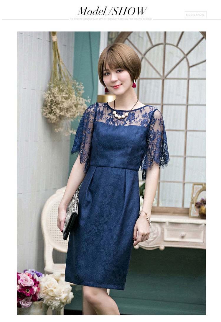 パーティードレス 結婚式 ワンピース ドレス レース 大きいサイズ フォーマル 二次会 披露宴 フリル ミセス 袖あり 服 20代 30代 40代 50代 春秋冬