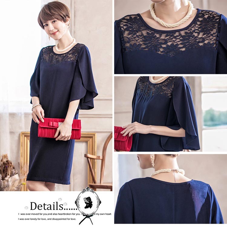 ドレス お呼ばれ 結婚式 パーティードレス ンピース結婚式 お呼ばれ ドレス 半袖 長袖 袖付き 袖あり 袖 五分袖 七分袖 七分 膝下 膝丈 20代 30代 40代 50代