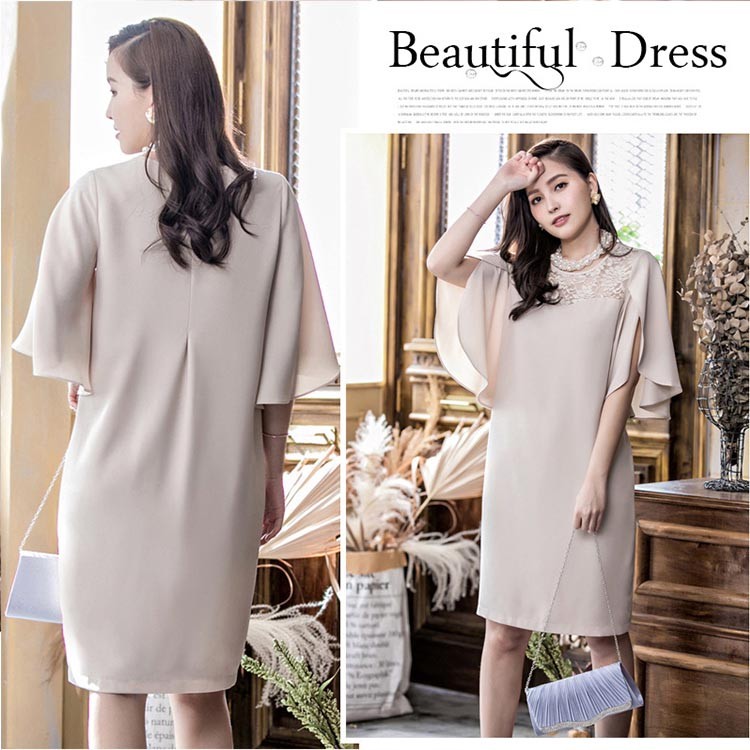 ドレス お呼ばれ 結婚式 パーティードレス ンピース結婚式 お呼ばれ ドレス 半袖 長袖 袖付き 袖あり 袖 五分袖 七分袖 七分 膝下 膝丈 20代 30代 40代 50代