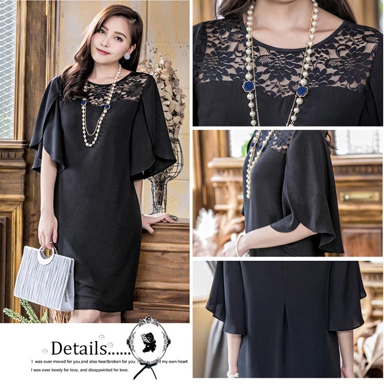 ドレス お呼ばれ 結婚式 パーティードレス ンピース結婚式 お呼ばれ ドレス 半袖 長袖 袖付き 袖あり 袖 五分袖 七分袖 七分 膝下 膝丈 20代 30代 40代 50代