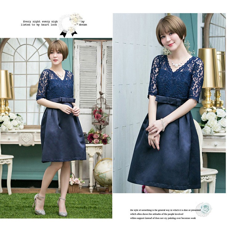 パーティードレス 結婚式 ワンピース ドレス レース 大きいサイズ フォーマル 二次会 披露宴 フリル ミセス 袖あり 服 20代 30代 40代 50代 春秋冬