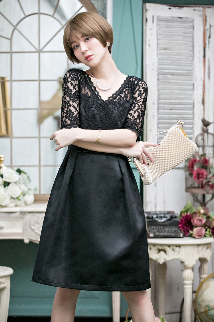 パーティードレス 結婚式 ワンピース ドレス レース 大きいサイズ フォーマル 二次会 披露宴 フリル ミセス 袖あり 服 20代 30代 40代 50代 春秋冬