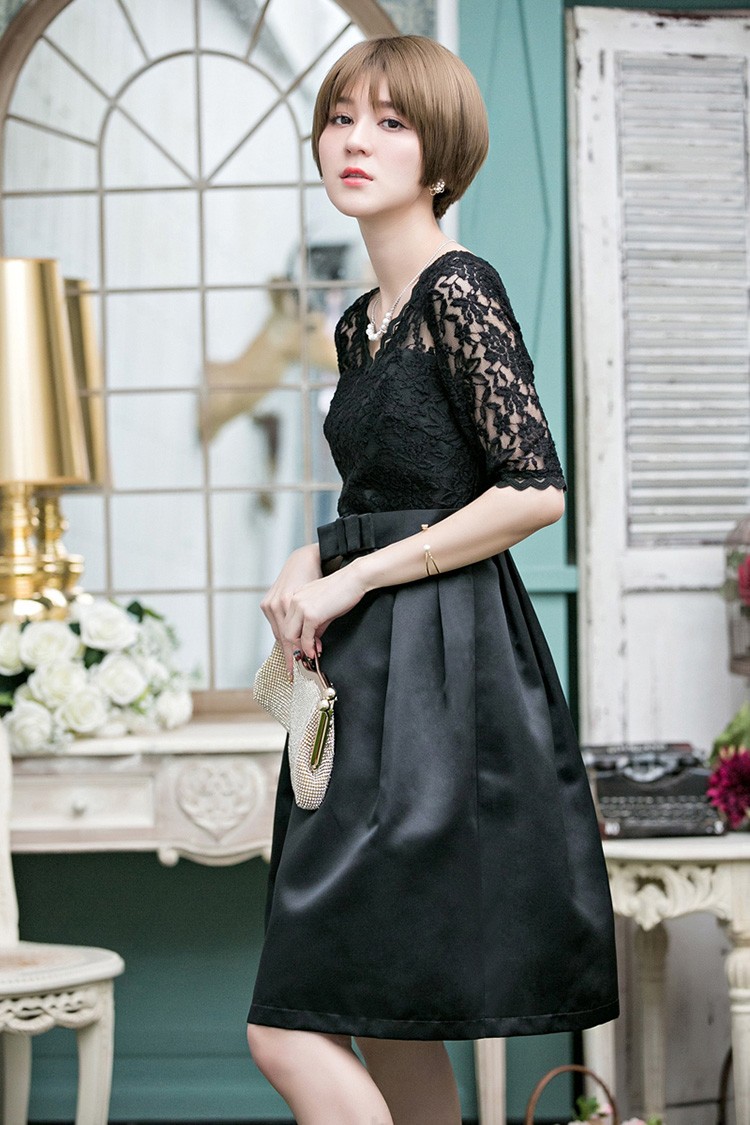 パーティードレス 結婚式 ワンピース ドレス レース 大きいサイズ フォーマル 二次会 披露宴 フリル ミセス 袖あり 服 20代 30代 40代 50代 春秋冬