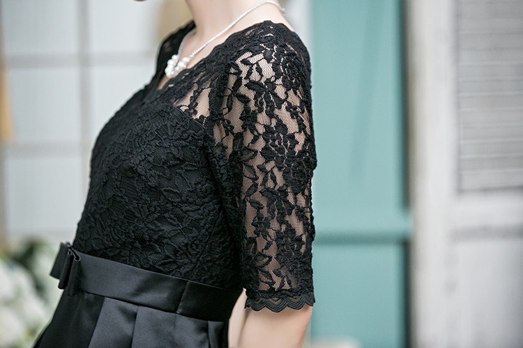 パーティードレス 結婚式 ワンピース ドレス レース 大きいサイズ フォーマル 二次会 披露宴 フリル ミセス 袖あり 服 20代 30代 40代 50代 春秋冬