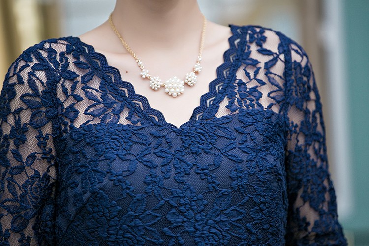 パーティードレス 結婚式 ワンピース ドレス レース 大きいサイズ フォーマル 二次会 披露宴 フリル ミセス 袖あり 服 20代 30代 40代 50代 春秋冬