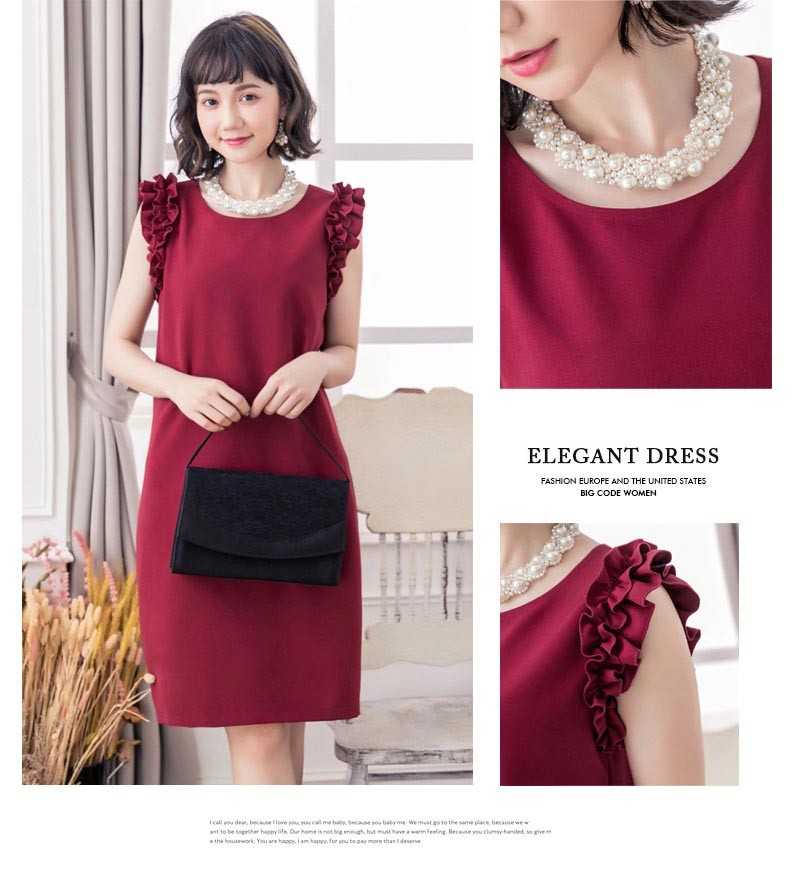 ドレス お呼ばれ 結婚式 パーティードレス 袖あり 袖 五分袖 七分袖 七分 膝下 膝丈 20代 30代 40代 50代