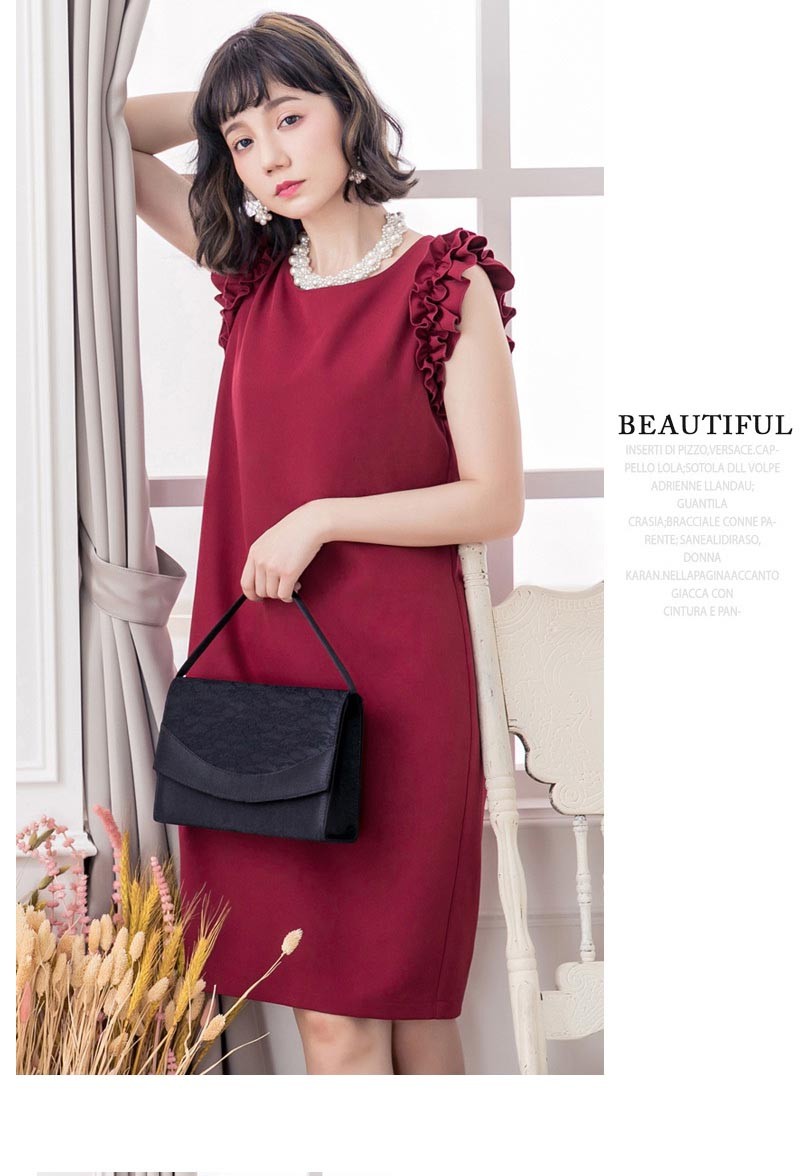 ドレス お呼ばれ 結婚式 パーティードレス 袖あり 袖 五分袖 七分袖 七分 膝下 膝丈 20代 30代 40代 50代