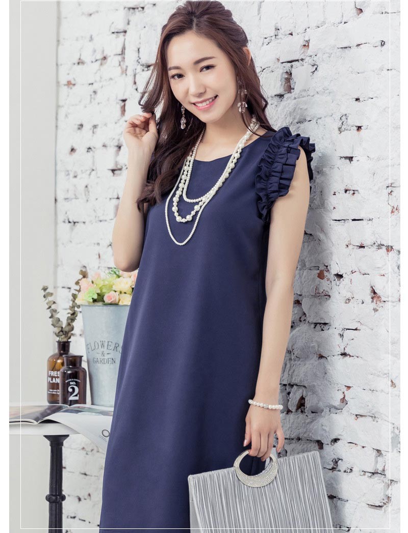 ドレス お呼ばれ 結婚式 パーティードレス 袖あり 袖 五分袖 七分袖 七分 膝下 膝丈 20代 30代 40代 50代