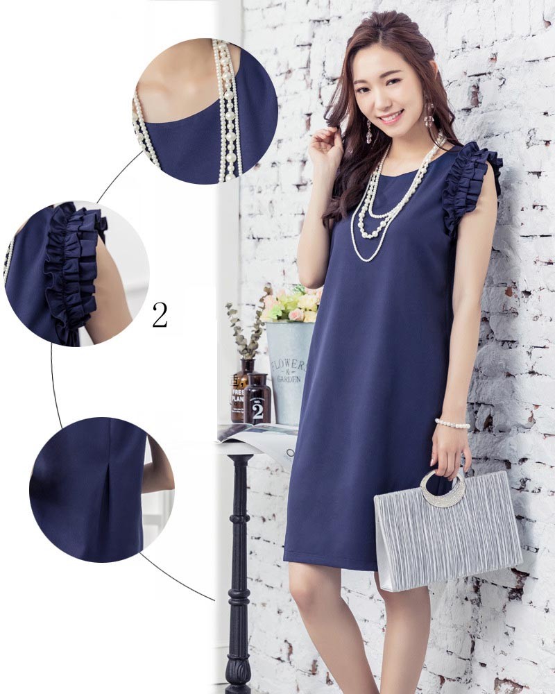 ドレス お呼ばれ 結婚式 パーティードレス 袖あり 袖 五分袖 七分袖 七分 膝下 膝丈 20代 30代 40代 50代