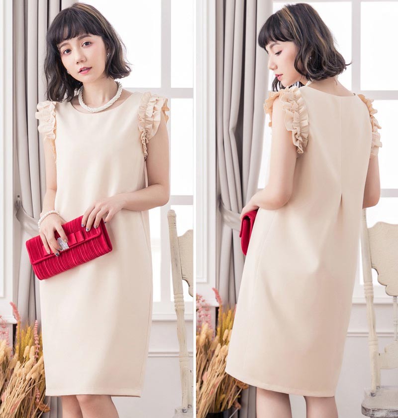 ドレス お呼ばれ 結婚式 パーティードレス 袖あり 袖 五分袖 七分袖 七分 膝下 膝丈 20代 30代 40代 50代