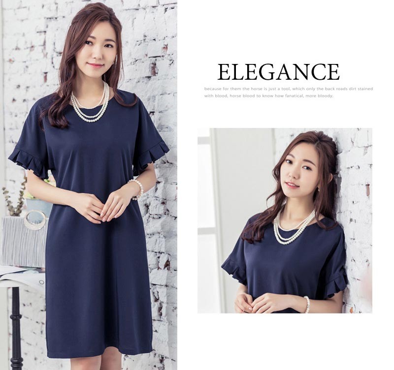 ドレス お呼ばれ 結婚式 パーティードレス 五分袖 七分袖 七分 膝下 膝丈 20代 30代 40代 50代