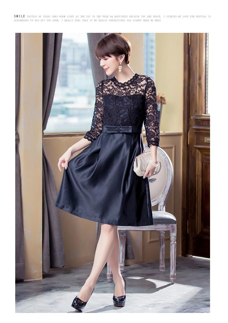 パーティードレス 秋冬 袖あり 袖レース 大きいサイズ 結婚式 冬 袖あり 結婚式 二次会 ドレス お呼ばれ 20代 30代 40代