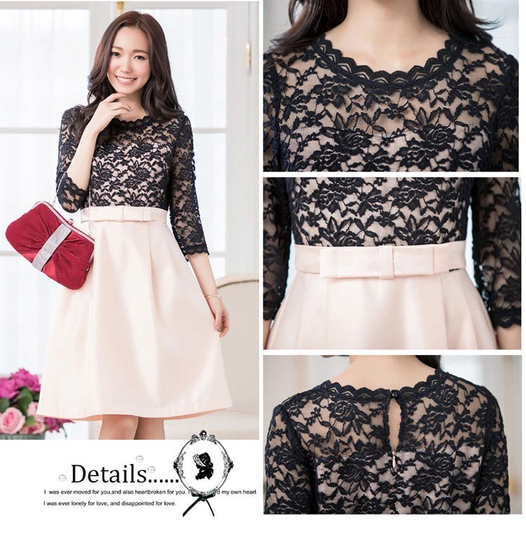 パーティードレス 秋冬 袖あり 袖レース 大きいサイズ 結婚式 冬 袖あり 結婚式 二次会 ドレス お呼ばれ 20代 30代 40代