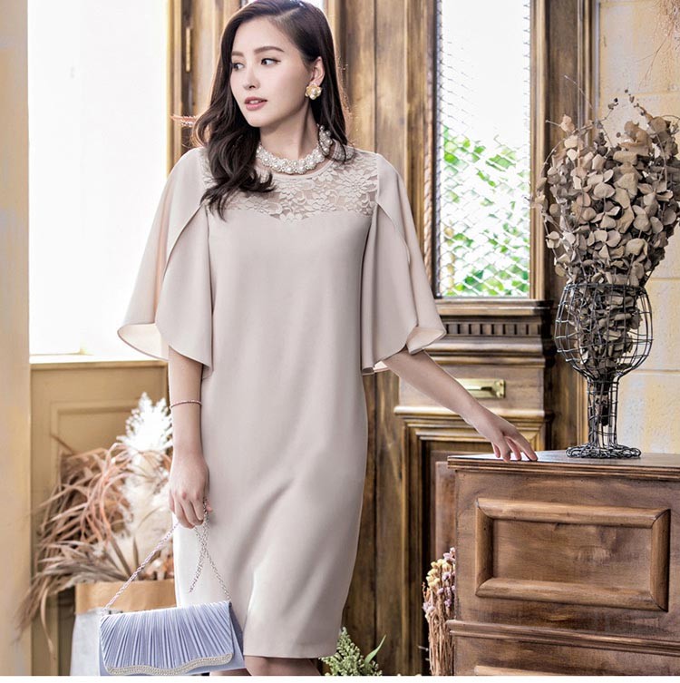 パーティードレス 秋冬 袖あり 袖レース 大きいサイズ 結婚式 冬 袖あり 結婚式 二次会 ドレス お呼ばれ 20代 30代 40代