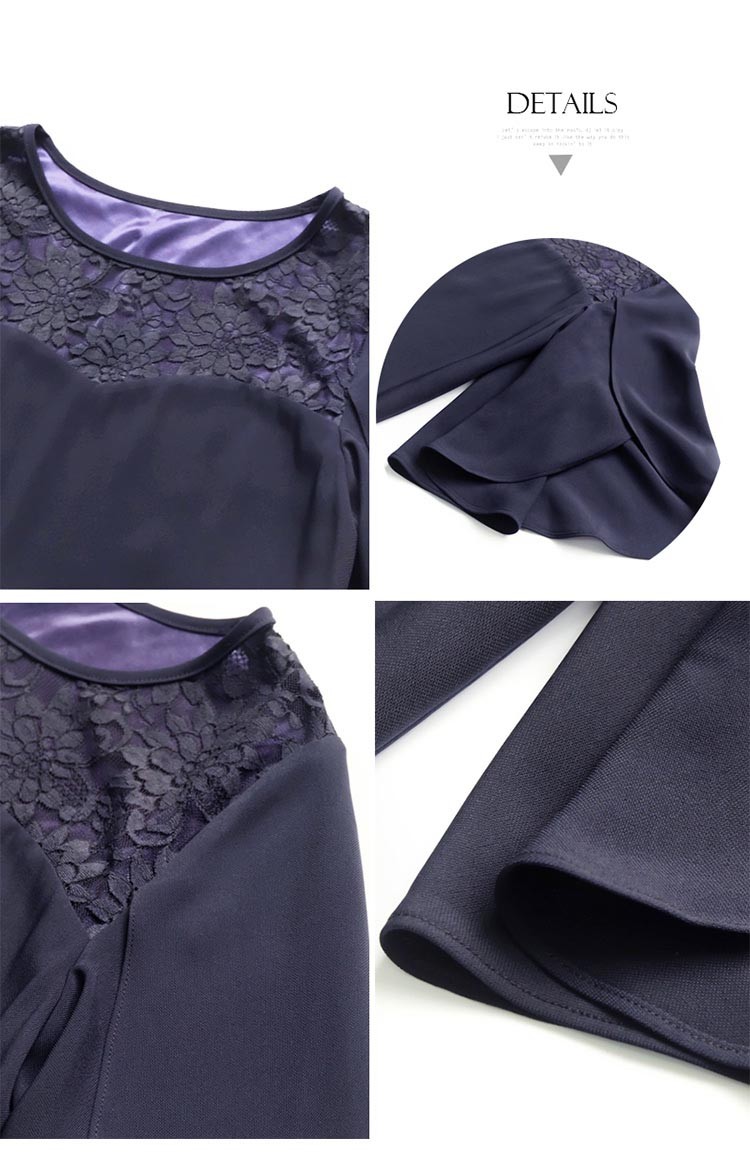 パーティードレス 秋冬 袖あり 袖レース 大きいサイズ 結婚式 冬 袖あり 結婚式 二次会 ドレス お呼ばれ 20代 30代 40代