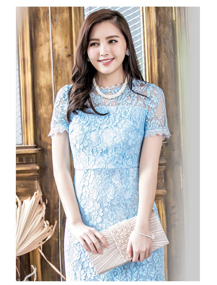 パーティードレス 秋冬 袖あり 袖レース 大きいサイズ 結婚式 冬 袖あり 結婚式 二次会 ドレス お呼ばれ 20代 30代 40代